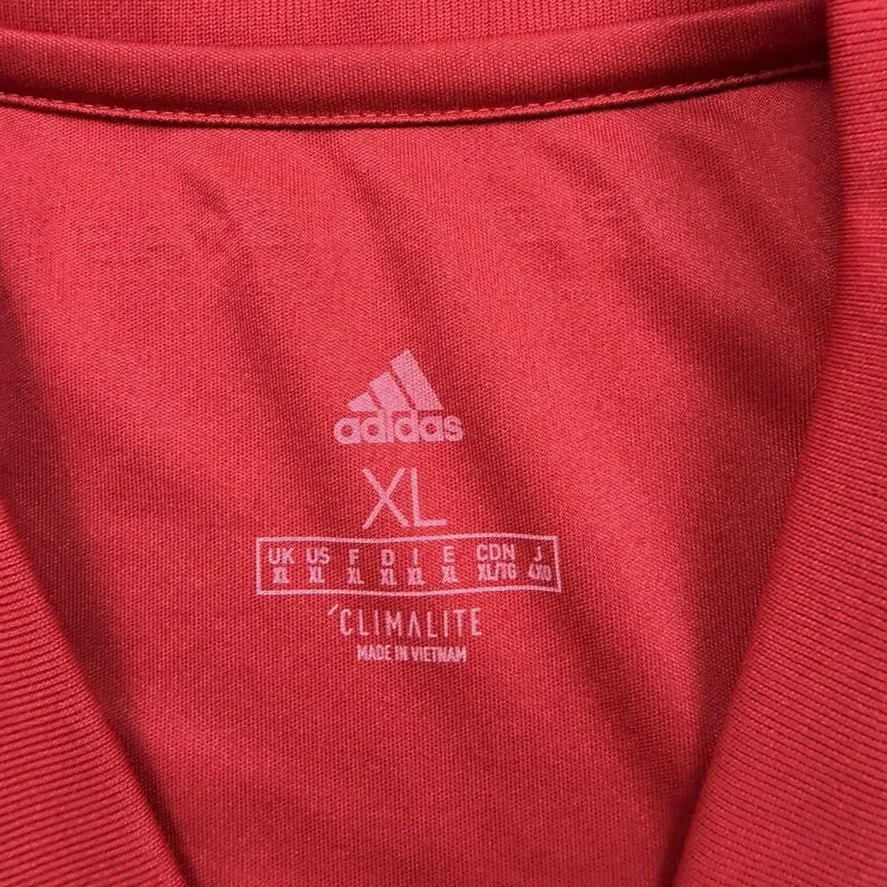 FC Dallas Jersey Mens XL Red MLS Soccer Adidas Climalite Advocare Sponsor
